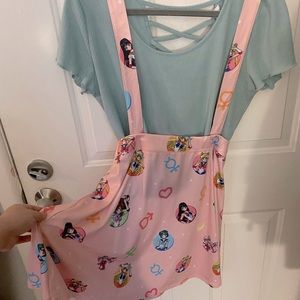 SAILOR MOON skater skirt with removable straps (Asian XL)